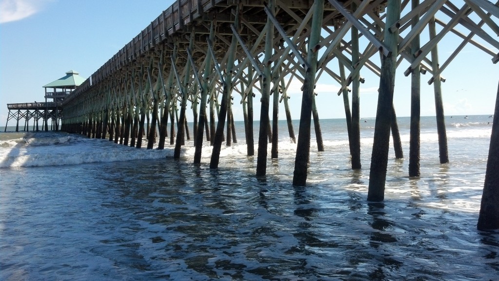 Pier with triangles