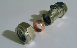 In a typical compression fitting, a ferrule (often made of a softer material) is squeezed to make a tight seal between the tube and the ID of the fitting.